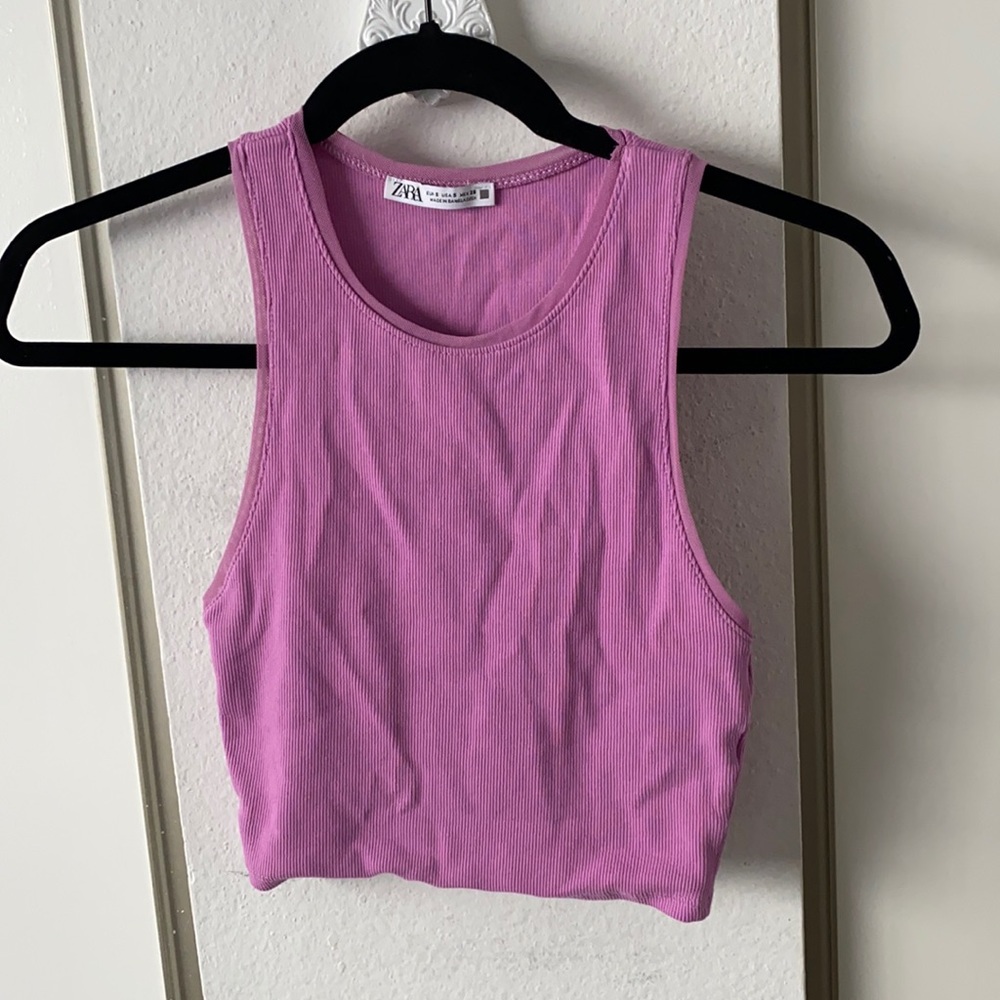Pink cropped tank